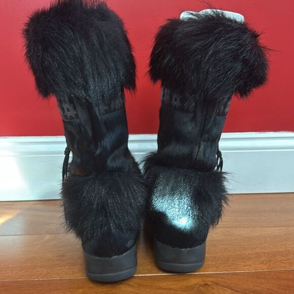 Tecnica Skandia Women's Black Fur Ski Boots Made in Italy size 10 - Picture 4 of 12